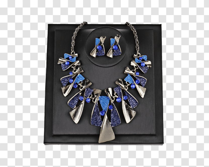 Necklace Earring Choker Charms & Pendants Imitation Gemstones Rhinestones - Blue Transparent PNG