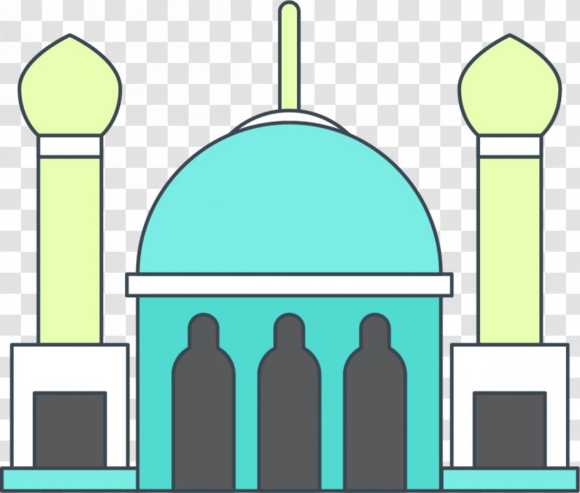 Kaaba Euclidean Vector Illustration - Islam - Blue Castle Of Eid Al Fitr Transparent PNG