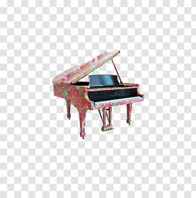 New York City Grand Piano Steinway & Sons Musical Instrument - Heart - Pink Transparent PNG