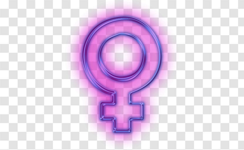 Woman Purple International Women's Day - Neon Icon - Symbol Female Transparent PNG