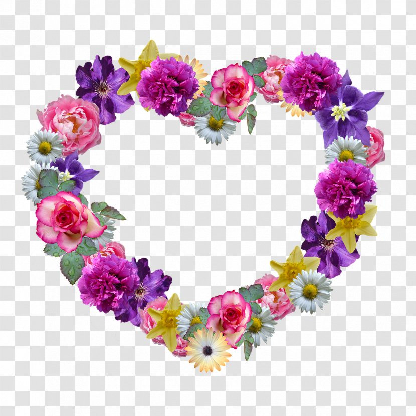 Valentines Day Heart - Pink - Artificial Flower Love Transparent PNG