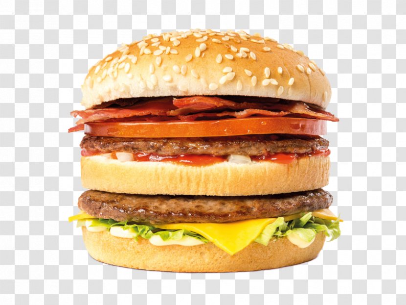 Cheeseburger Hamburger McDonald's Big Mac Whopper Bacon - Bun Transparent PNG