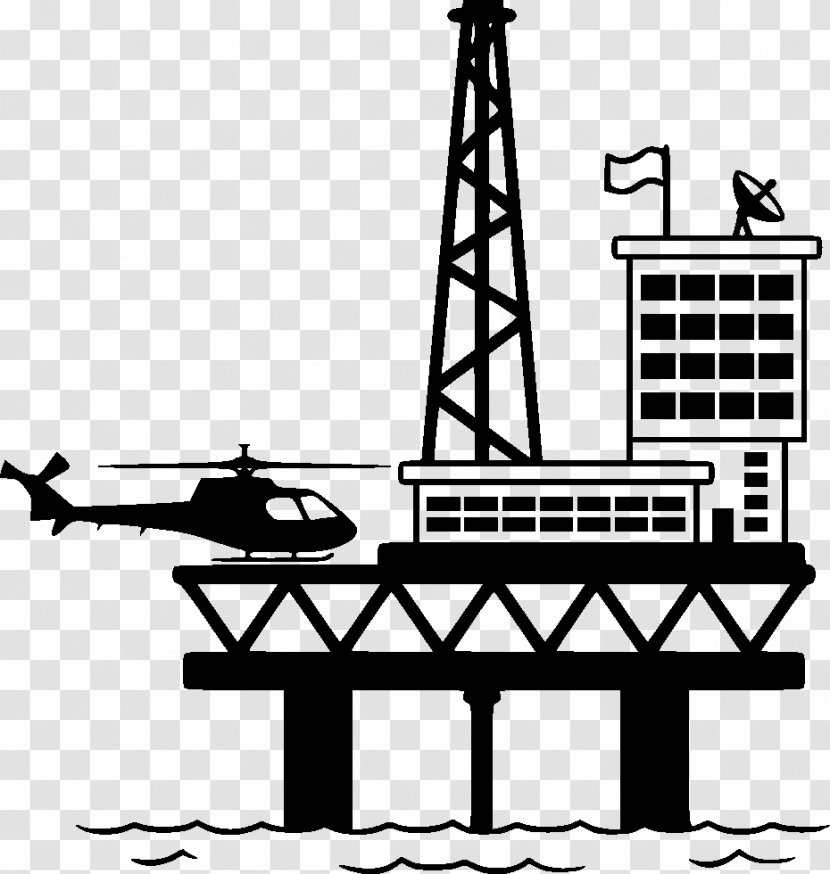 Oil Platform Drilling Rig Petroleum Clip Art - Line Transparent PNG