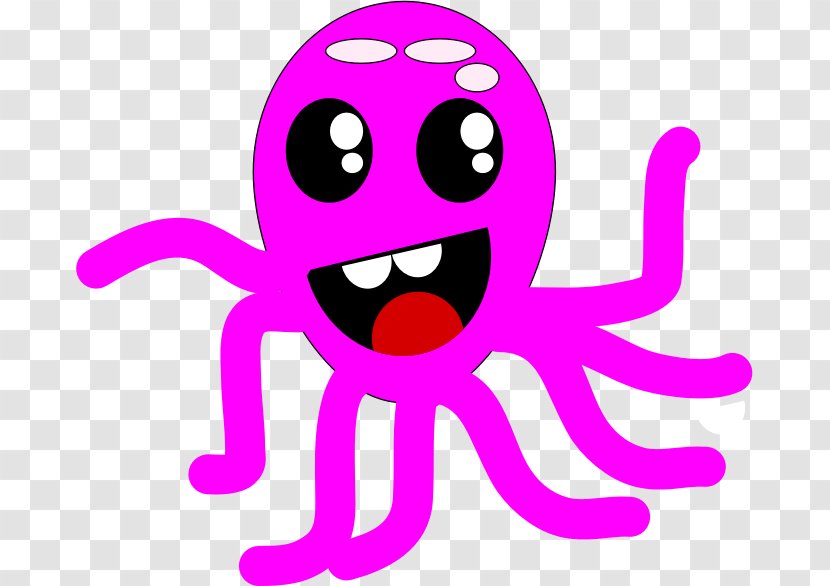 Octopus Purple Pink Magenta Violet - Cartoon - Octapus Transparent PNG