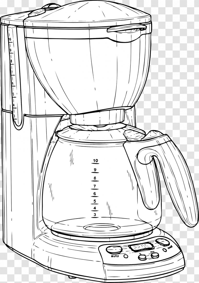 Coffeemaker Cafe Brewed Coffee Drawing - Plant - Machine Transparent PNG