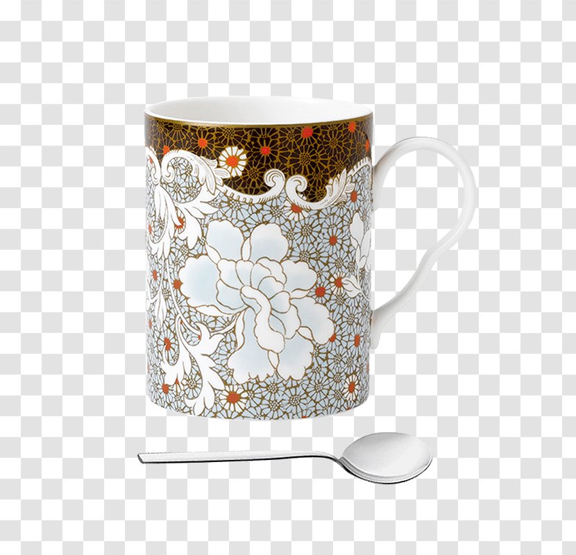 Teacup Wedgwood Mug Saucer - Printed Pattern Transparent PNG