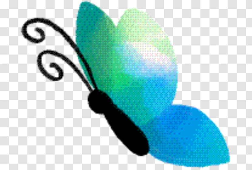 Butterfly Logo - Aqua - Azure Transparent PNG