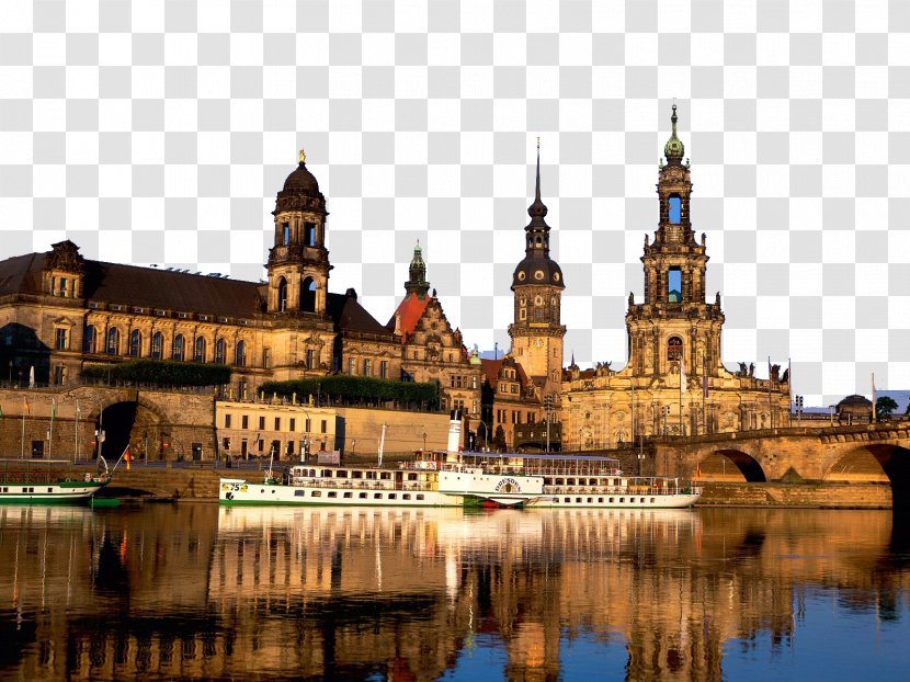 Dresden Cathedral Berlin Elbe Wallpaper - Plaza - German Town Charming Scenery Transparent PNG