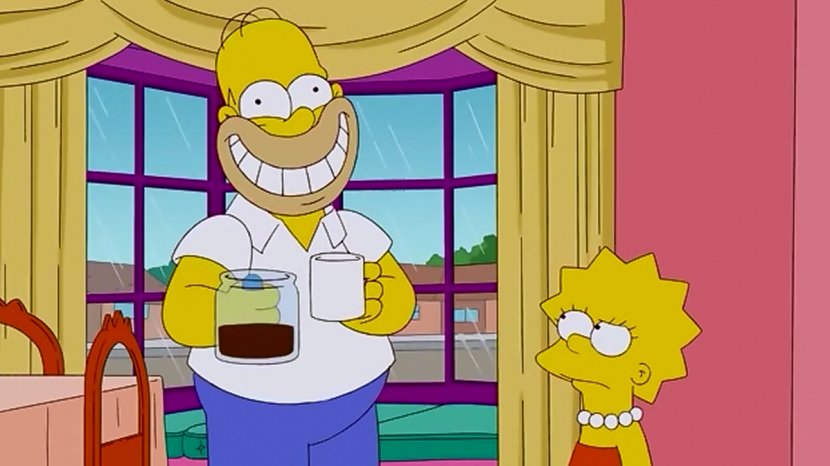 Homer Simpson Coffee Marge Lisa Barney Gumble - Fiction - Simpsons Transparent PNG