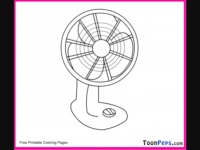 Coloring Book Hand Fan Drawing Table - Silhouette Transparent PNG