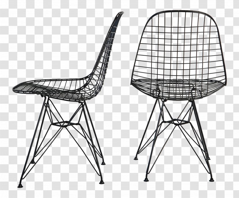 Wire Chair (DKR1) Eames Lounge Table - Seat Transparent PNG