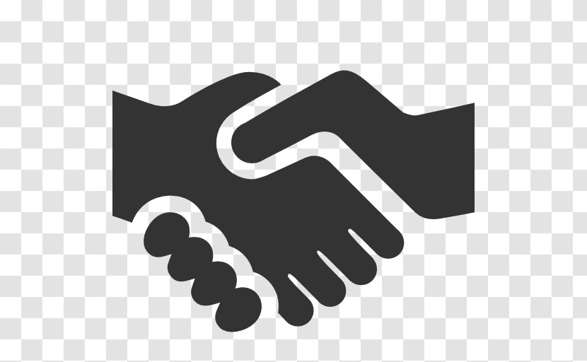 Handshake - Silhouette - Handshake, Cooperation Transparent PNG