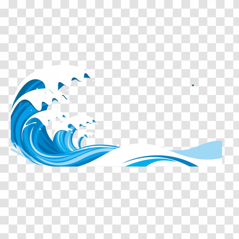 Blue Vector Sea Pattern - Wind Wave Transparent PNG