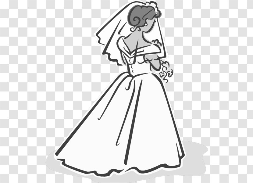 Bridal Shower White Wedding Bride Clip Art - Line - Details Transparent PNG