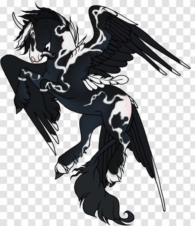 Demon Bird Of Prey Horse Illustration - Heart Transparent PNG