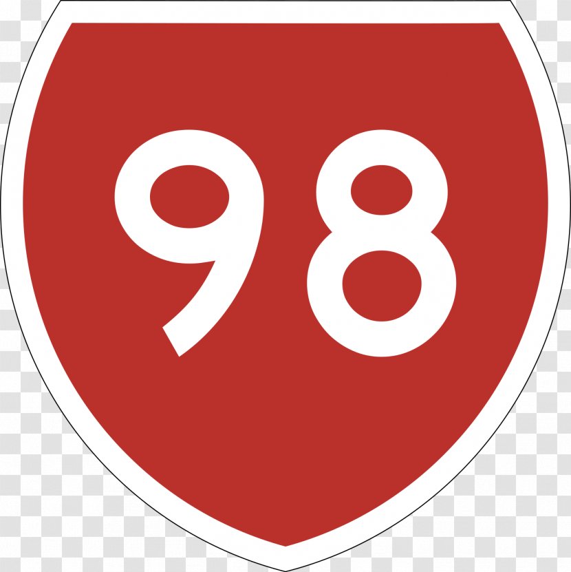 New Zealand State Highway 8 6 Road Logo - Red Transparent PNG