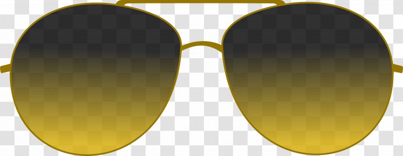Aviator Sunglasses Clip Art - Yellow - Shades Cliparts Transparent PNG
