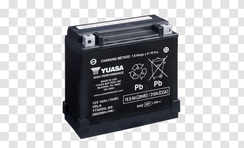 Battery Charger VRLA Electric GS Yuasa Motorcycle - Automotive Transparent PNG
