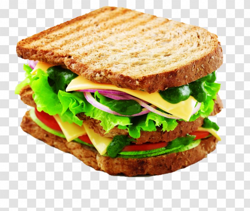 Hamburger Cheese Sandwich Steak Vegetable Fast Food - Grilled Transparent PNG