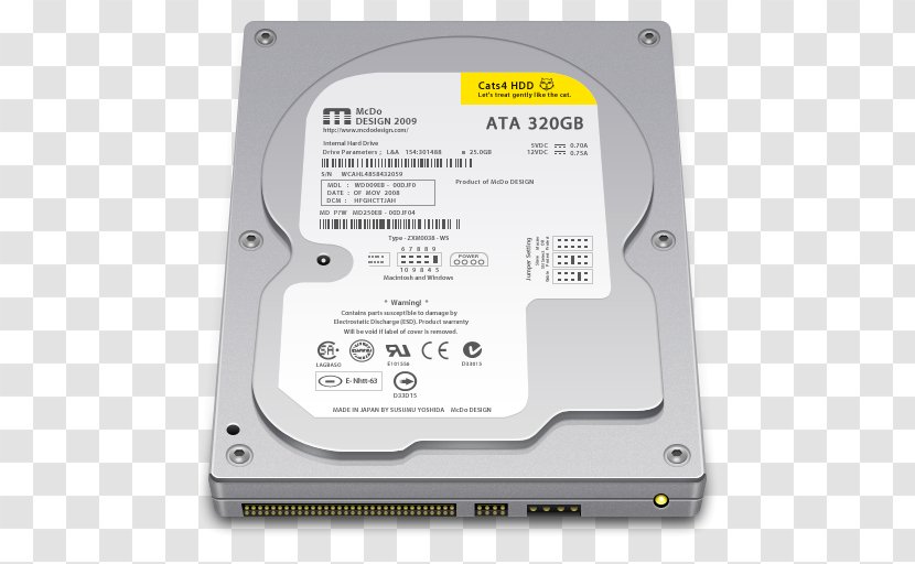 Optical Disc Drive Data Storage Device Electronic Hard Disk - Computer Component - Internal 320GB Transparent PNG