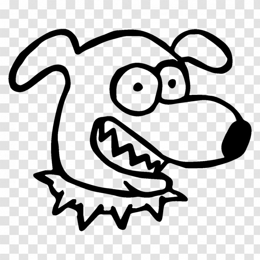 Drawing Line Art Cartoon Clip - Animal - Dog Face Transparent PNG