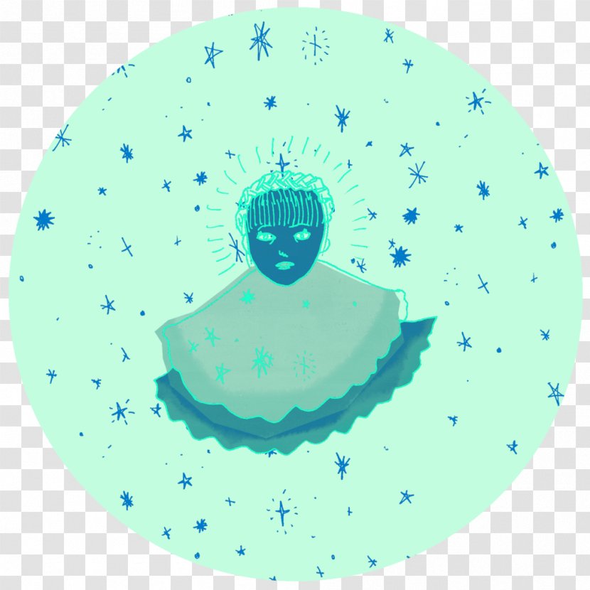 Turquoise Circle Organism Font - Blue Transparent PNG