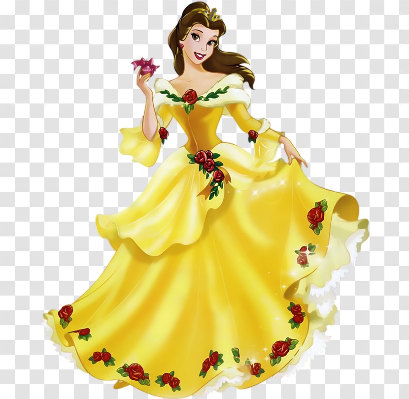 Belle Beast Ariel Disney Princess Image - Yellow Transparent PNG