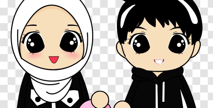 Hijab Muslim Islamic Marital Practices Love - Silhouette - Couple Islam Transparent PNG
