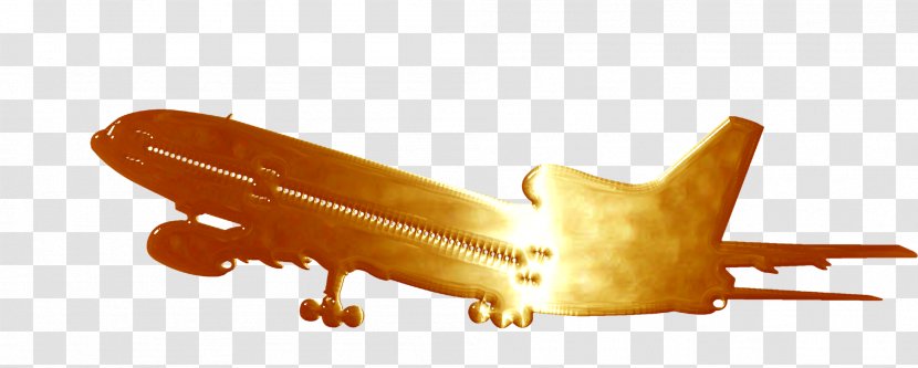 Airplane Aircraft 0506147919 Google Images - Golden Transparent PNG