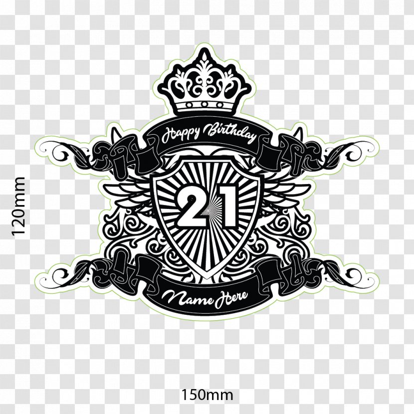Emblem Logo Brand Crown Text Messaging - Wedding Cake Topper Transparent PNG