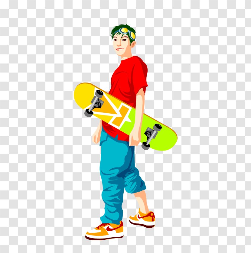 Skateboarding Roller Skating Silhouette - Cool Boy Transparent PNG