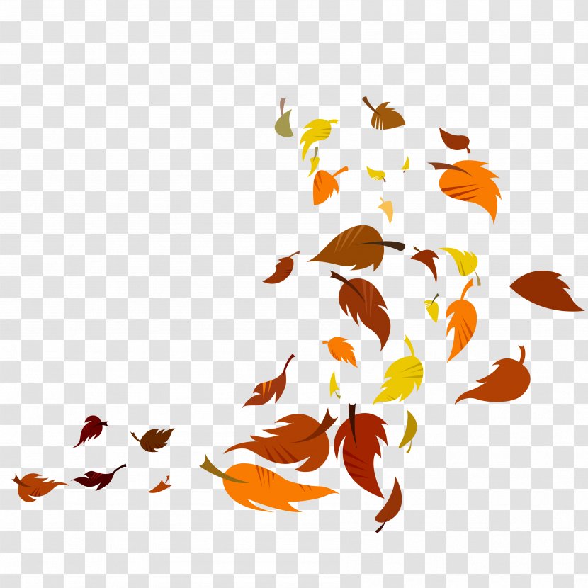 Leaf - Orange - Autumn Leaves Sweep Pictures Transparent PNG