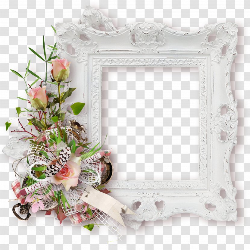 Picture Frame White Pattern - Flower - Bouquet Transparent PNG