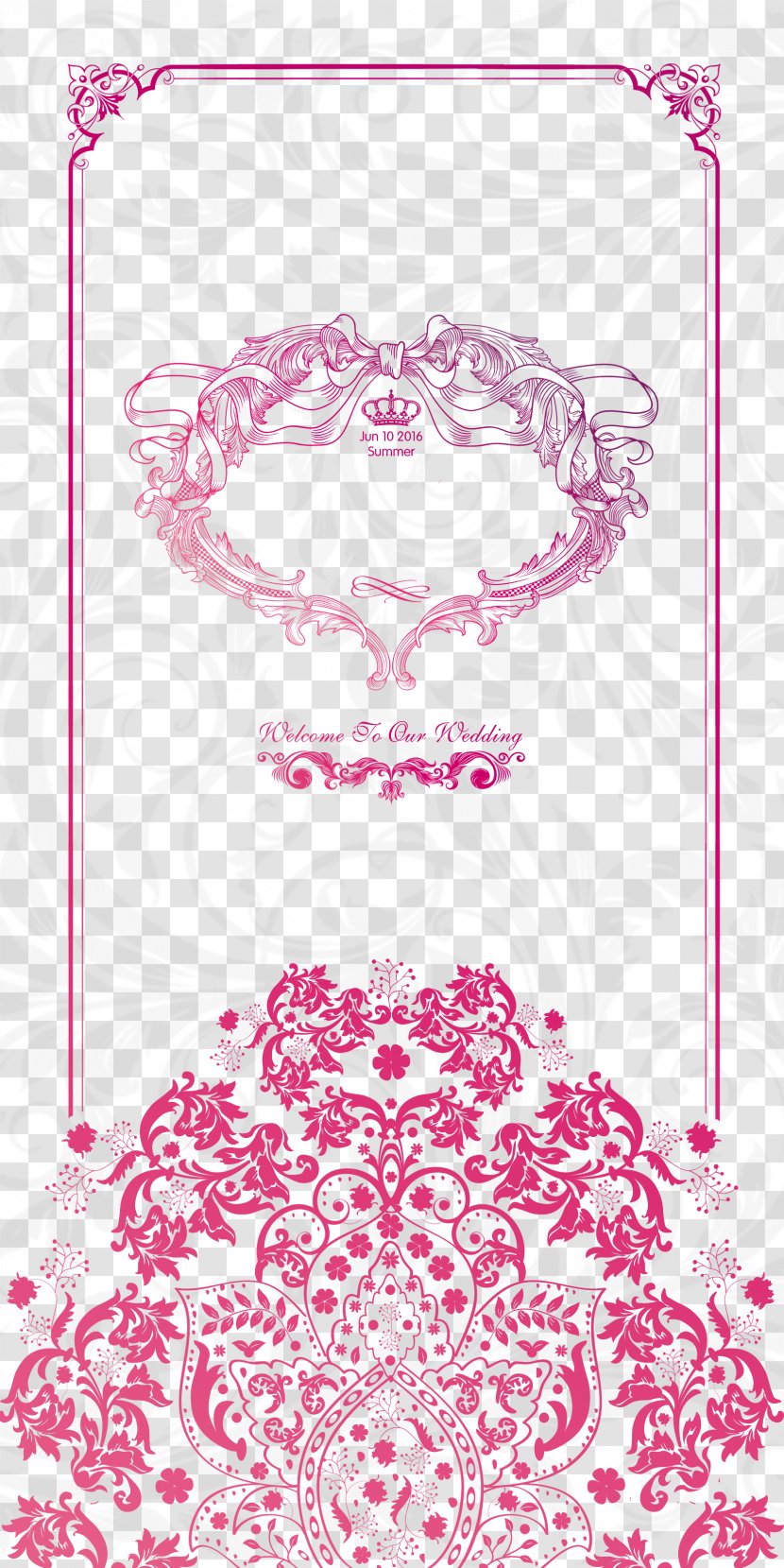 Wedding Invitation Software Design Pattern - Creative Arts - Posters Transparent PNG