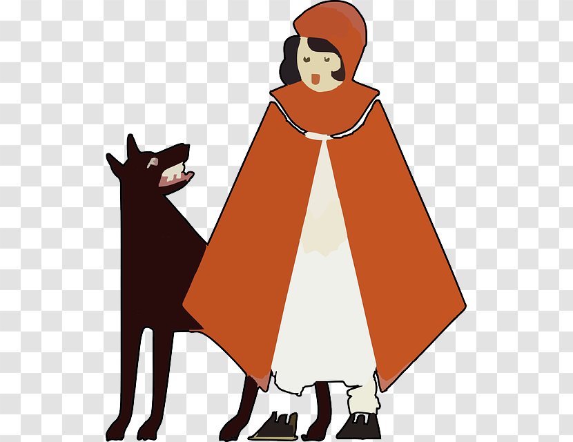 Little Red Riding Hood Big Bad Wolf Gray The And Seven Young Goats - Art - Child Transparent PNG