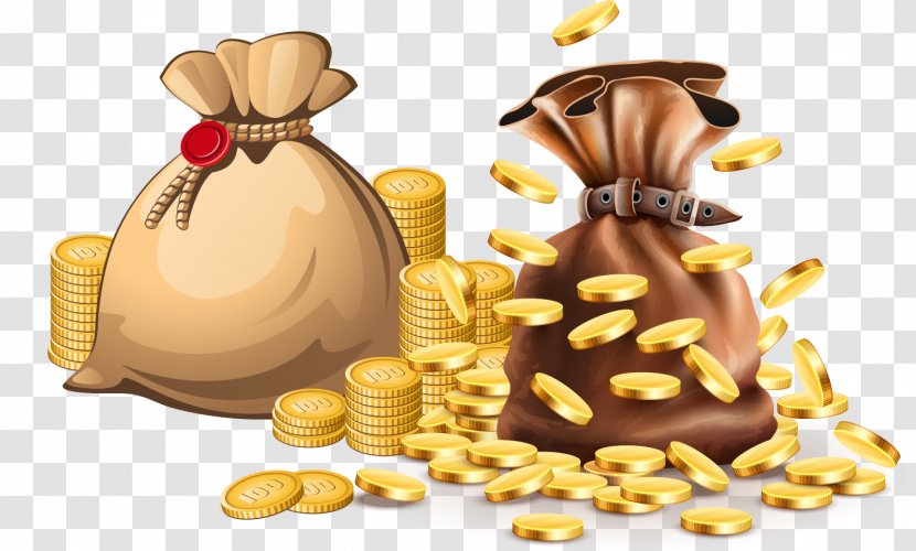 Gold Coin Stock Photography Clip Art - Chocolate - Bag Transparent PNG
