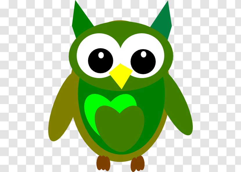 Owl Drawing Cartoon Clip Art - Green Transparent PNG