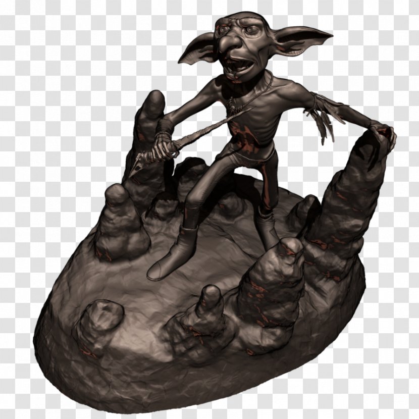 Hobgoblin Necromancy Magician Bronze Sculpture - Metal - Mythical Creature Transparent PNG