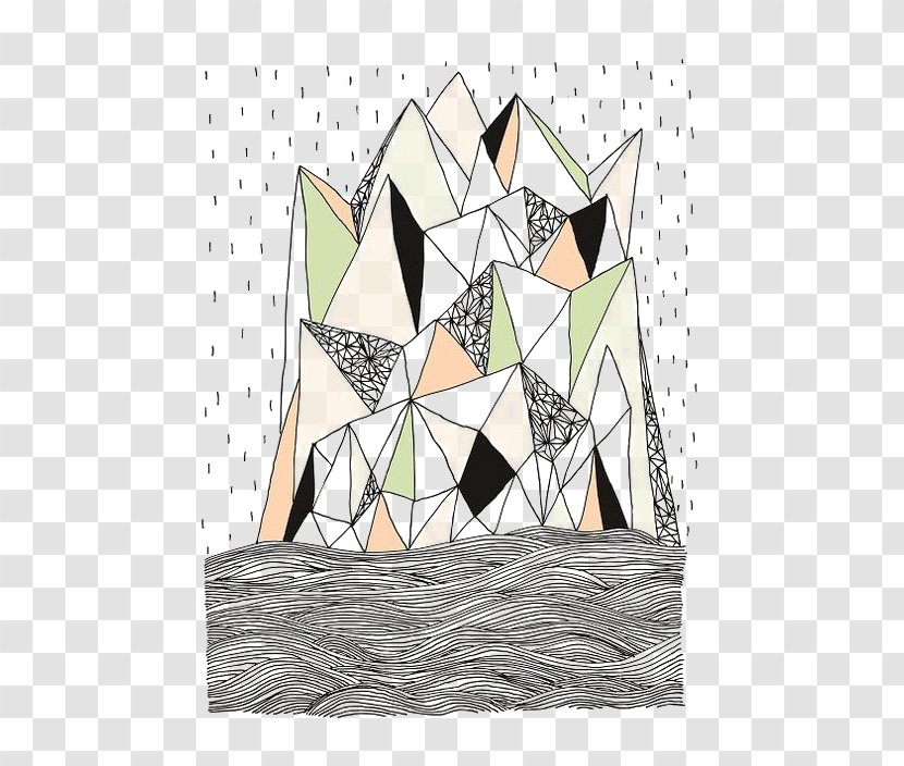 Triangle Geometry Illustration - Cartoon - Geometric Iceberg Transparent PNG