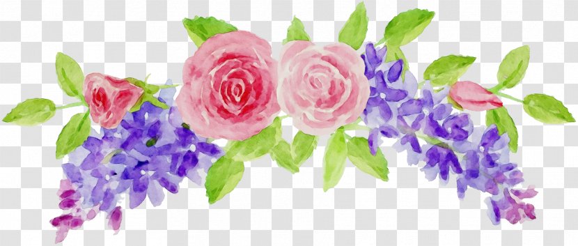 Purple Watercolor Flower - Rose Family - Artificial Order Transparent PNG