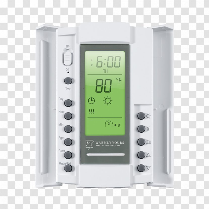 Programmable Thermostat WarmlyYours TH115-AF-GA-08 Residual-current Device - Residualcurrent Transparent PNG
