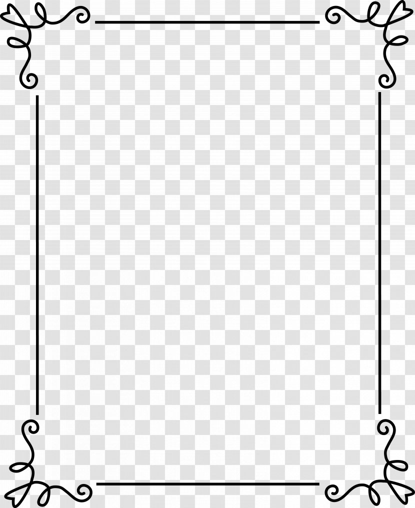 Picture Frame Ornament Clip Art - Rectangle - Outline Cliparts Transparent PNG