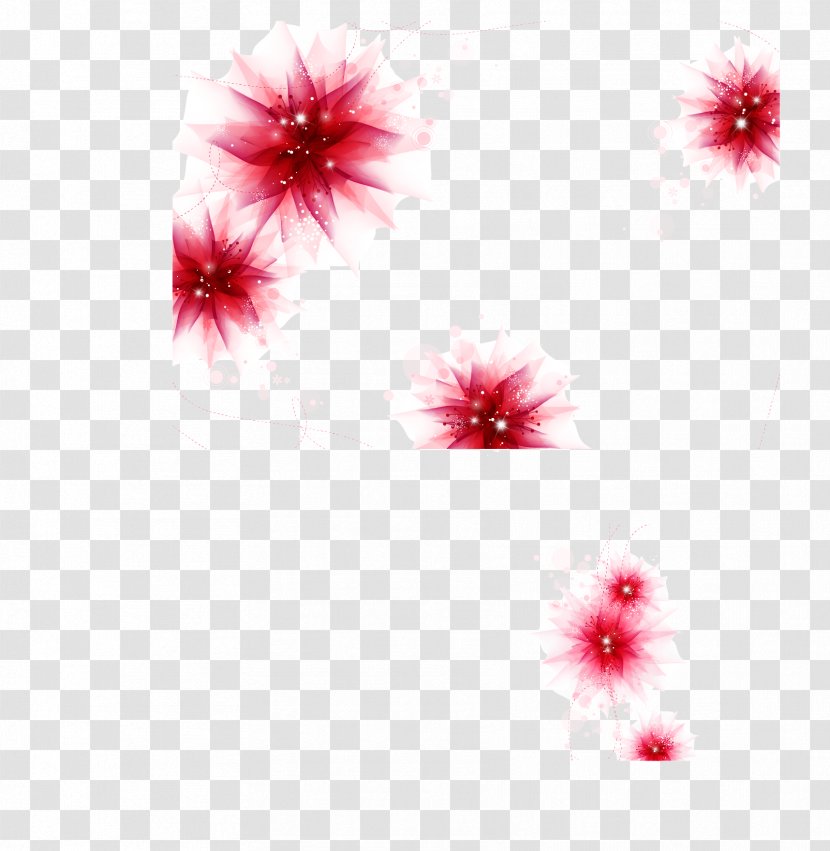 Red Flower - Cartoon Transparent PNG