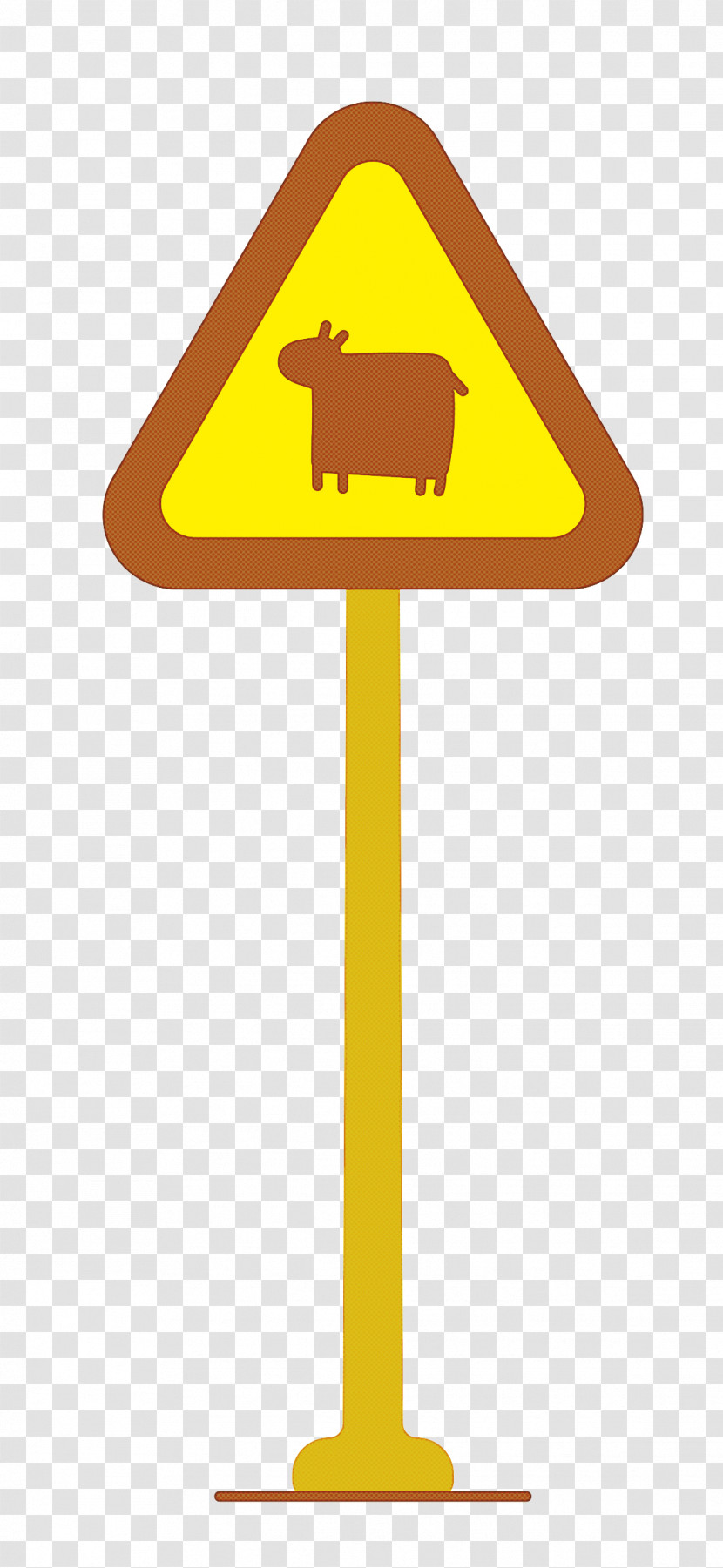 Traffic Sign Symbol Yellow Line Meter Transparent PNG