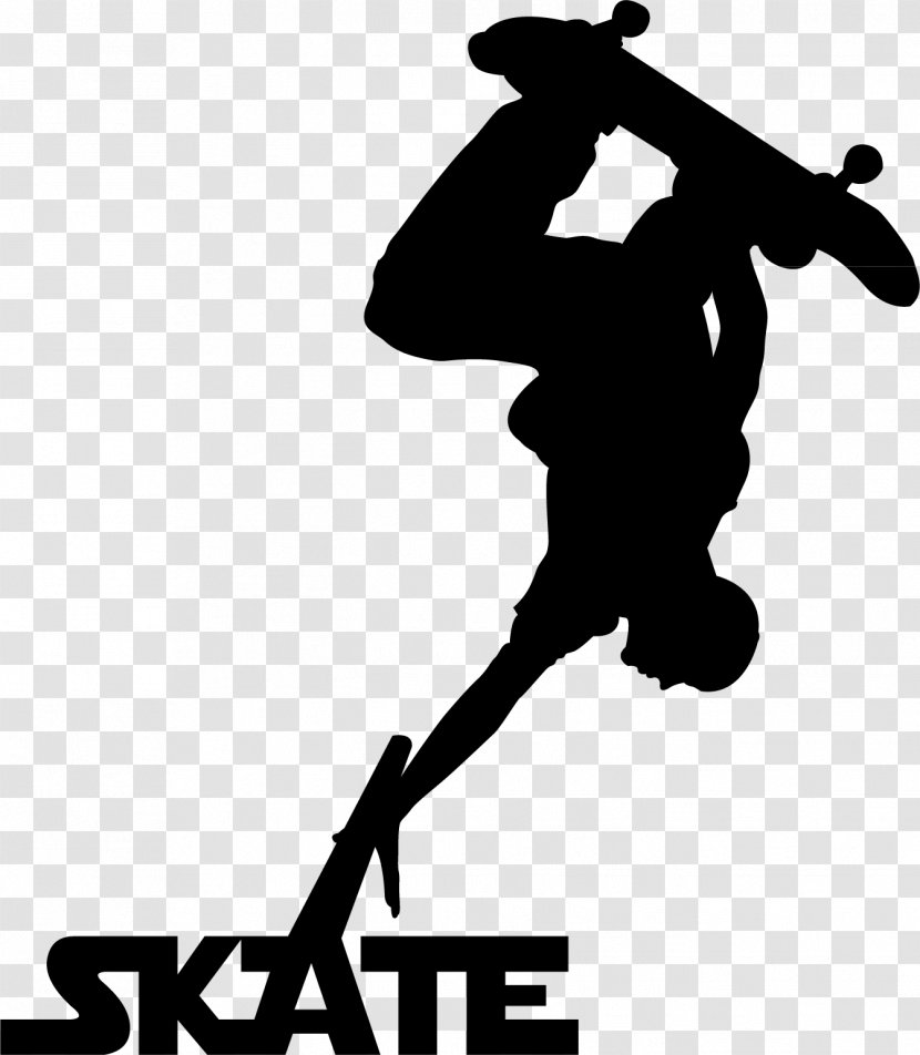 Skateboarding Ice Skating Skate Shoe Roller - Silhouette - Skateboard Transparent PNG