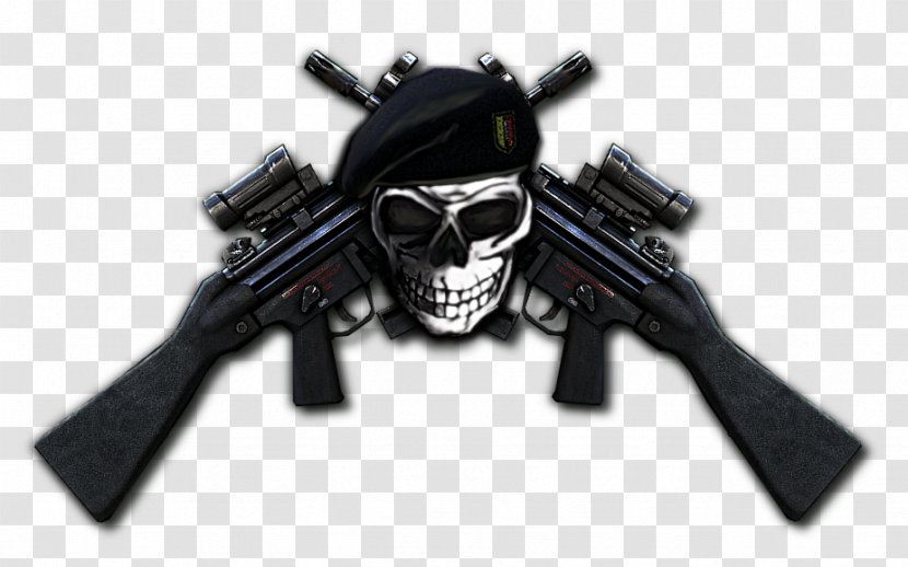 San Andreas Multiplayer Air Gun Firearm Rendering - Black Skull Transparent PNG