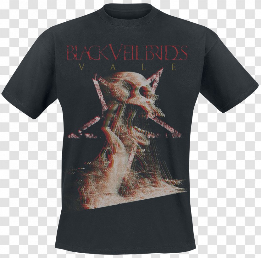 T-shirt Black Veil Brides Vale Hoodie - Top Transparent PNG