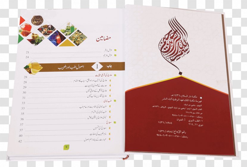 The Prophetic Medicine Book Tib-e-Nabvi Paper - Urdu Transparent PNG