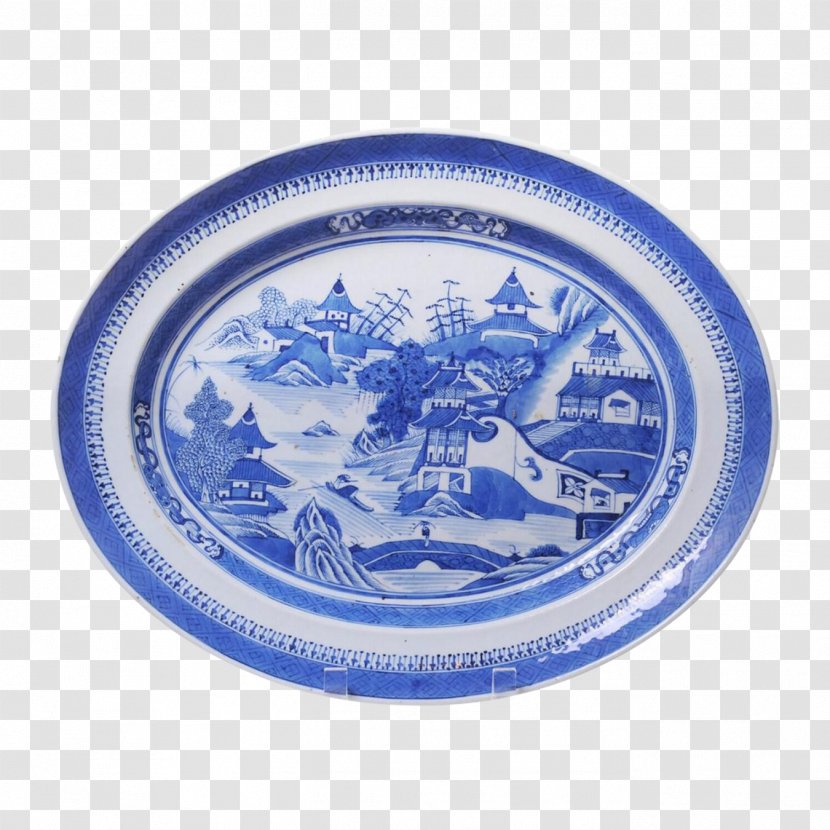 DECASO Tableware Platter Blue And White Pottery Porcelain - Plate Transparent PNG