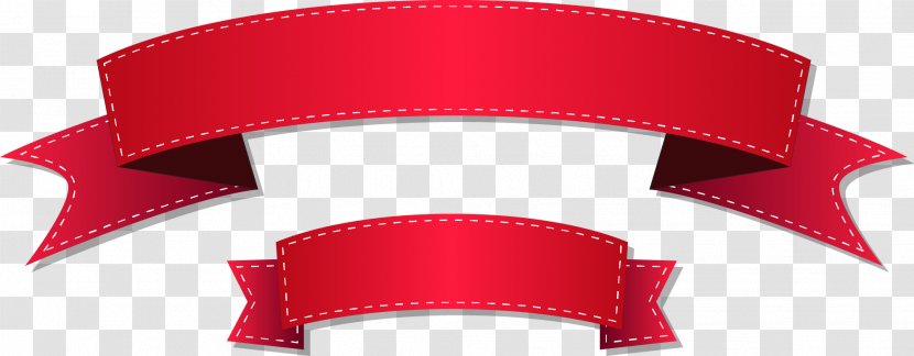 Red Ribbon Grosgrain Clip Art - Brand Transparent PNG